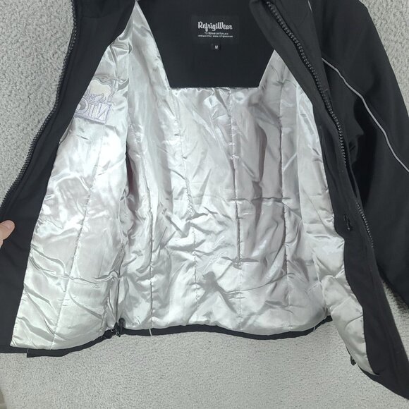 Refrigiwear Jacket Womens Medium Black Full Zip Insulated Warm NTG - Picture 11 of 12